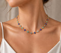 Collier princesse bleu