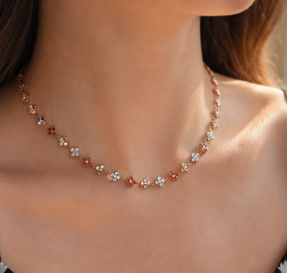 Collier princesse marron nude