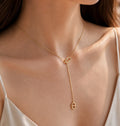 Collier cravate mailles marines coulissantes